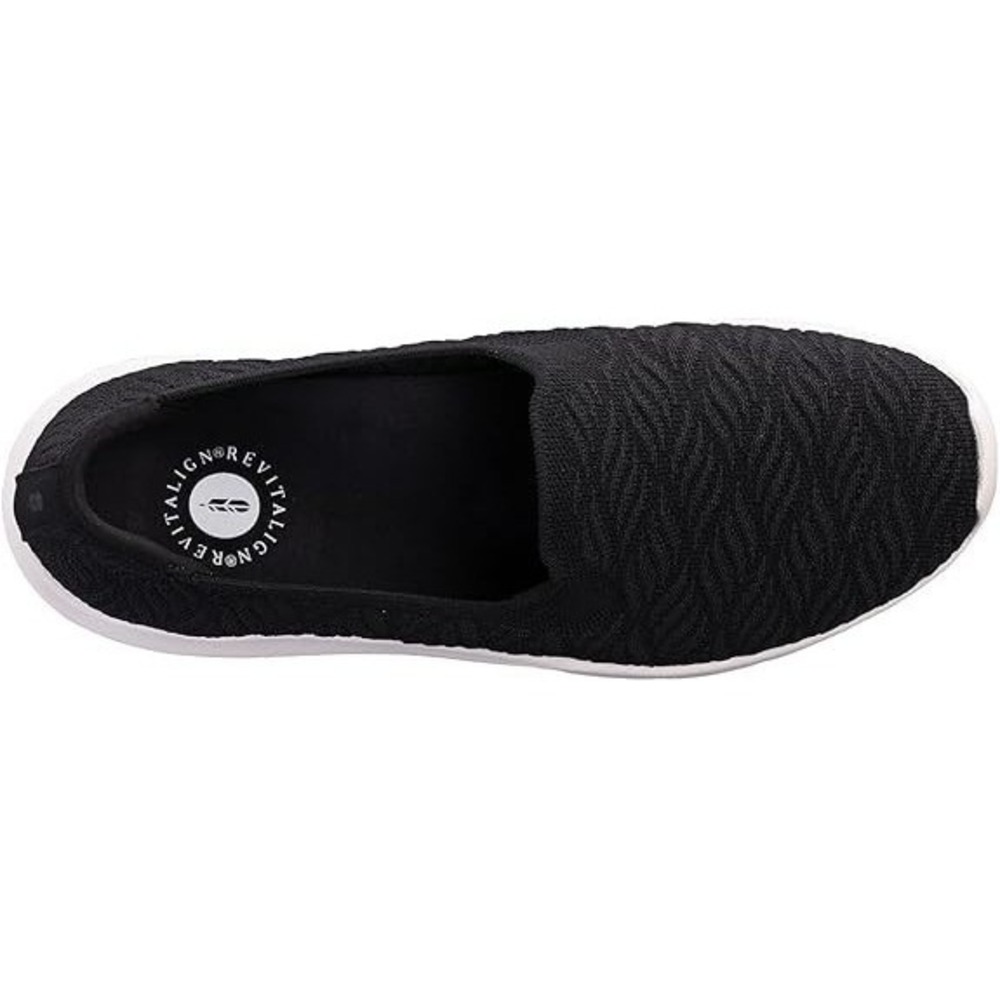 Revitalign Womens Size 7B Comfort Stretch Wave Sneakers Breathable Slip-On Black - Picture 4 of 12